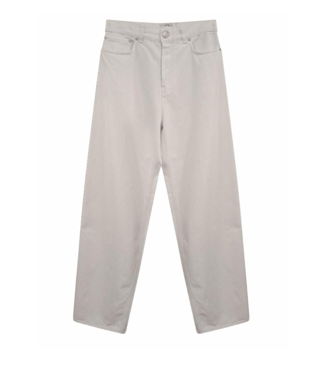 HAIKURE Белые хлопковые прямые джинсы, фото 1