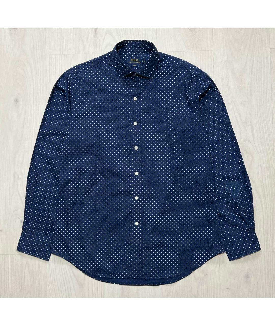 RALPH LAUREN Темно-синяя хлопковая кэжуал рубашка, фото 8