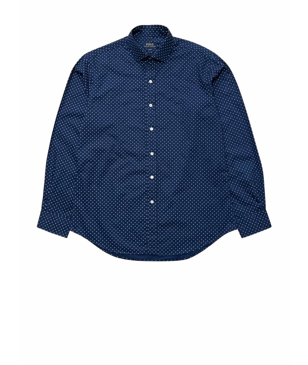 RALPH LAUREN Темно-синяя хлопковая кэжуал рубашка, фото 1