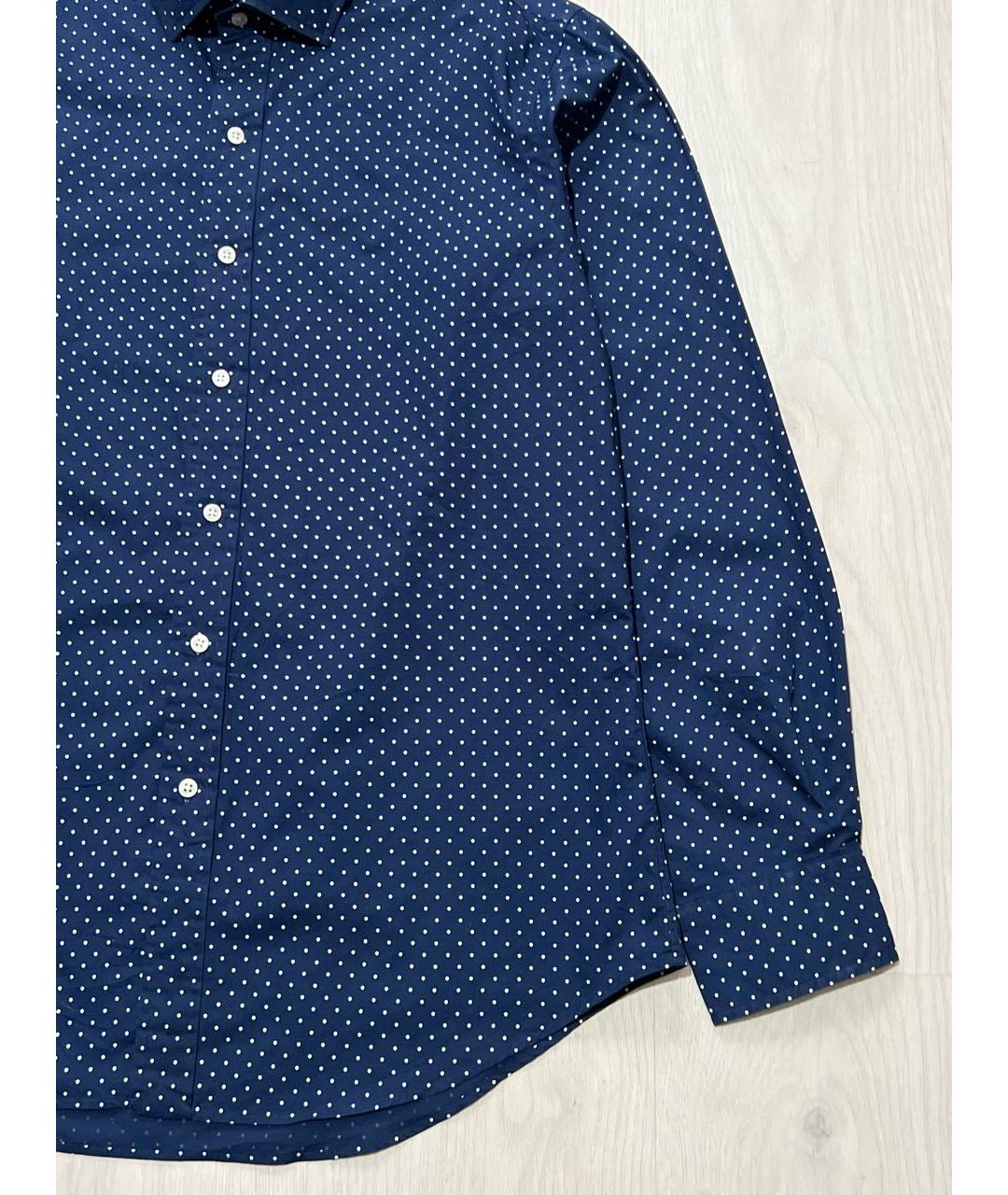 RALPH LAUREN Темно-синяя хлопковая кэжуал рубашка, фото 5