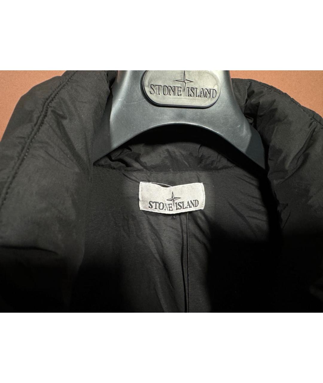 STONE ISLAND Черная полиэстеровая куртка, фото 6