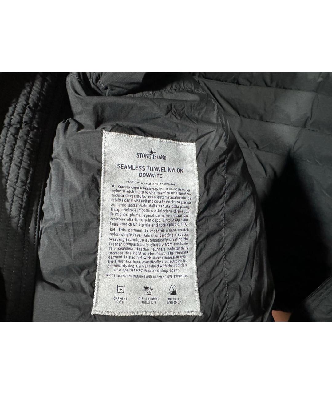 STONE ISLAND Черная полиэстеровая куртка, фото 5