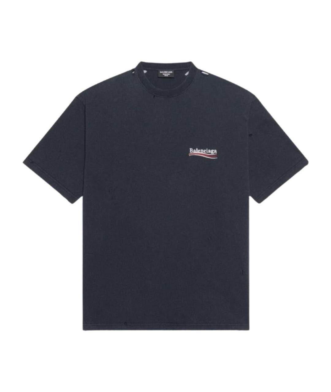 BALENCIAGA Черная футболка, фото 1