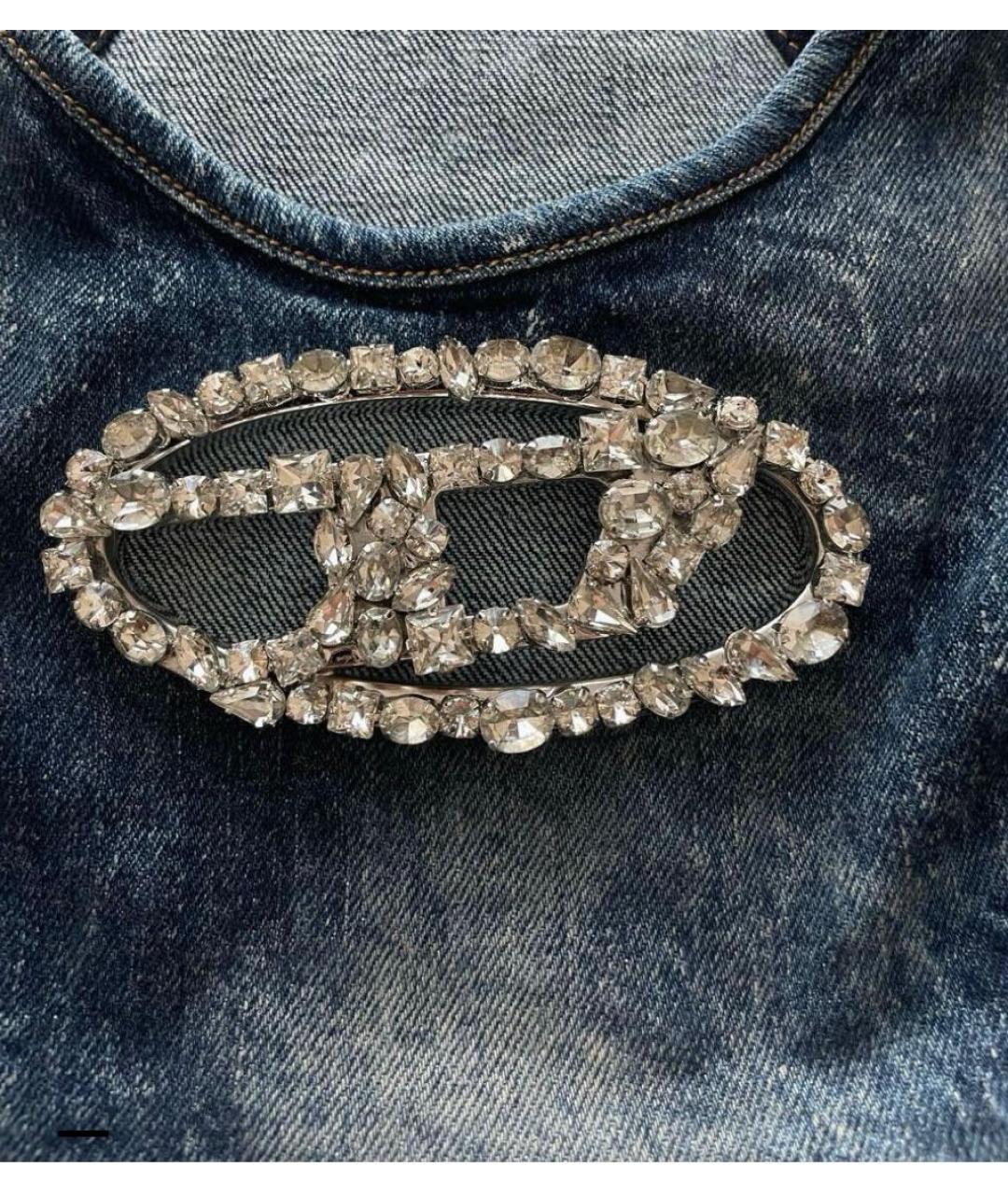 DIESEL Синяя хлопковая майка, фото 4