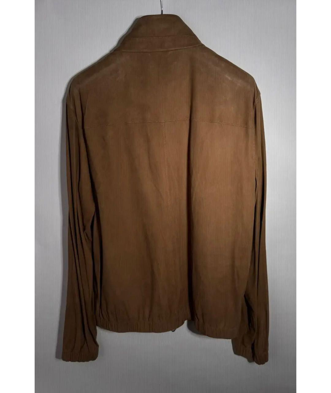 LORO PIANA Коричневая замшевая куртка, фото 3