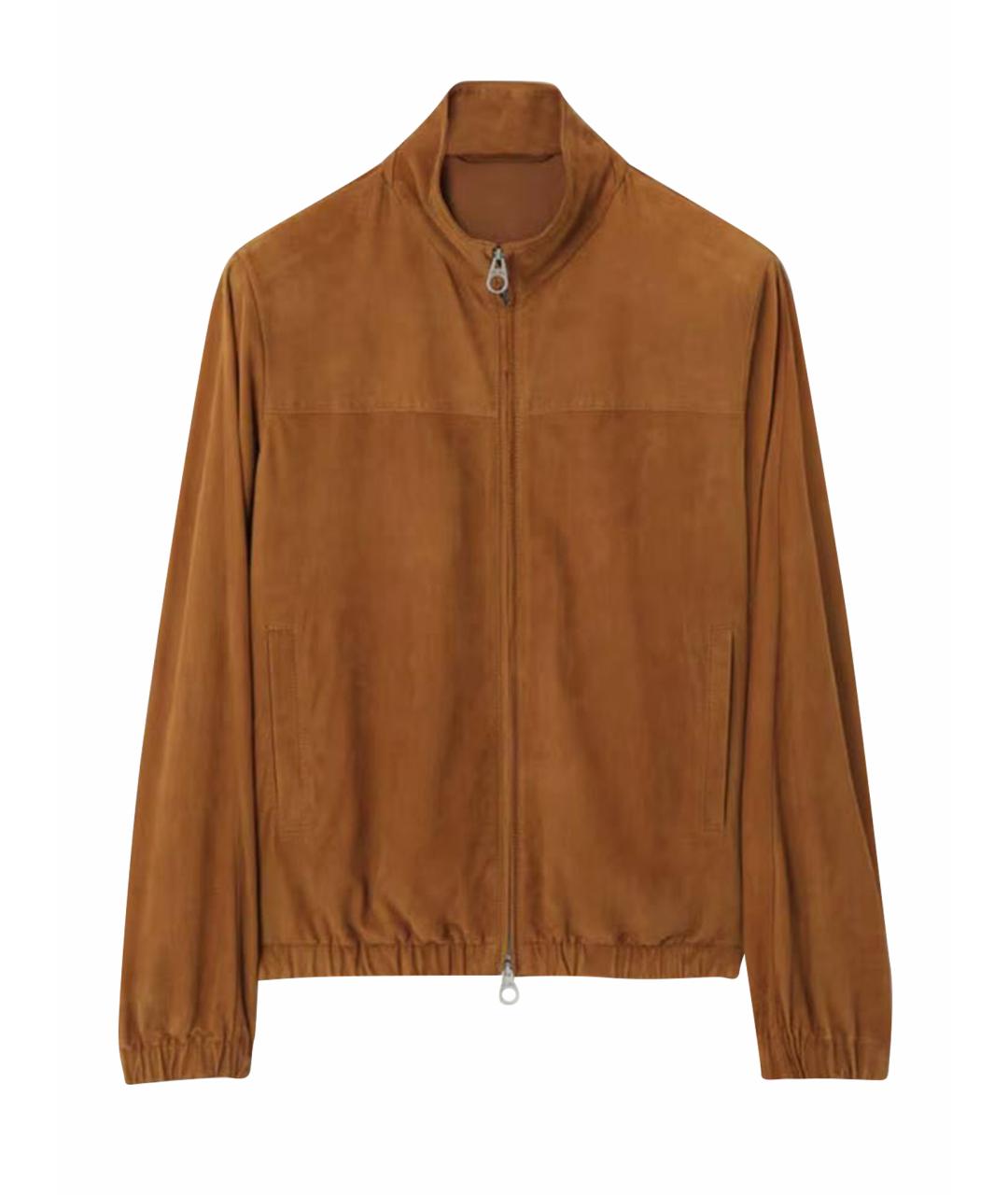 LORO PIANA Коричневая замшевая куртка, фото 1