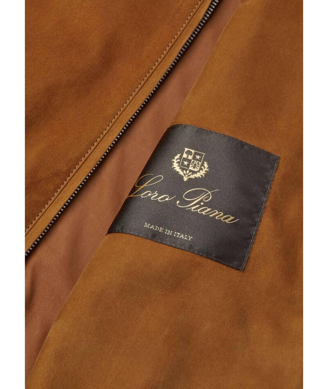 LORO PIANA Коричневая замшевая куртка, фото 5