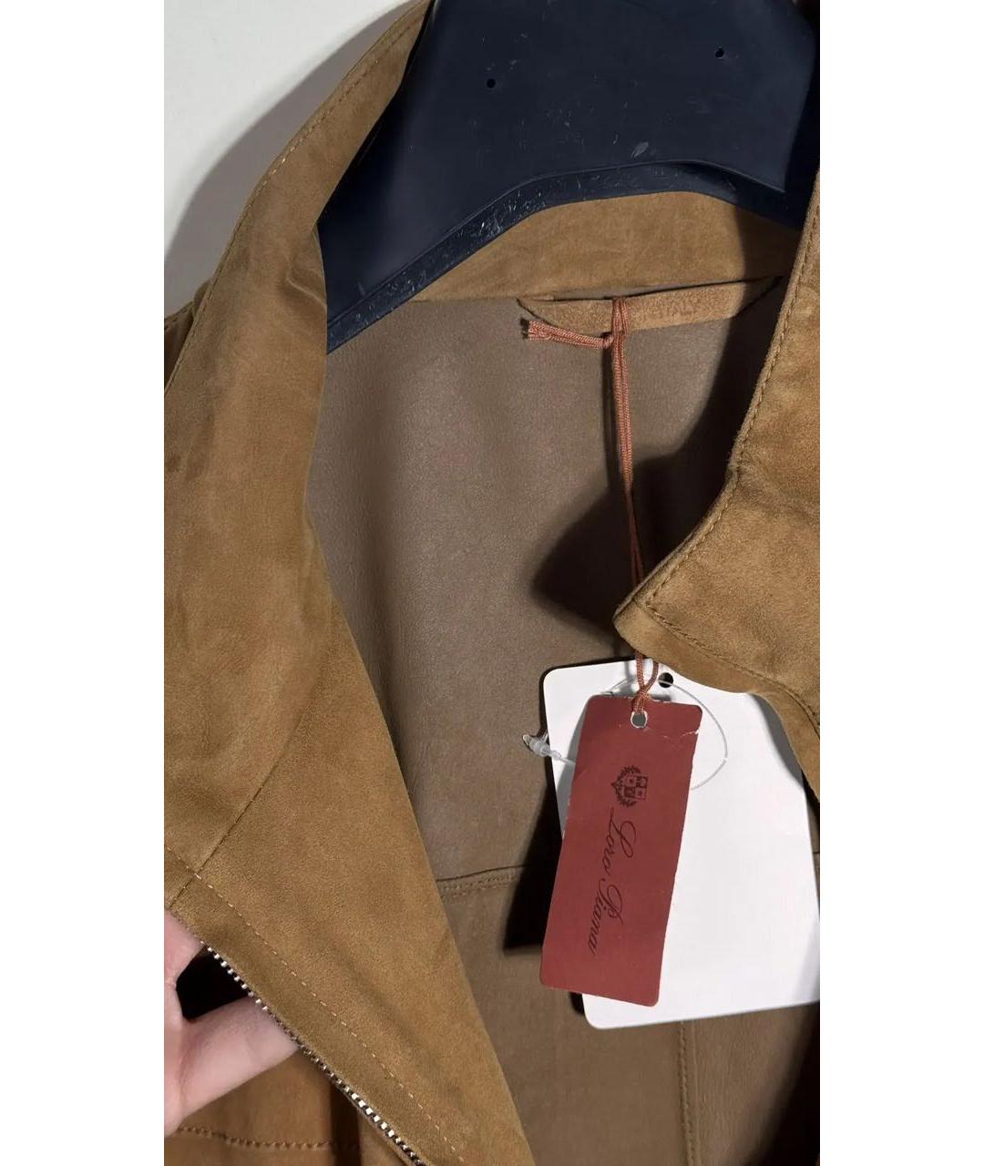 LORO PIANA Коричневая замшевая куртка, фото 4