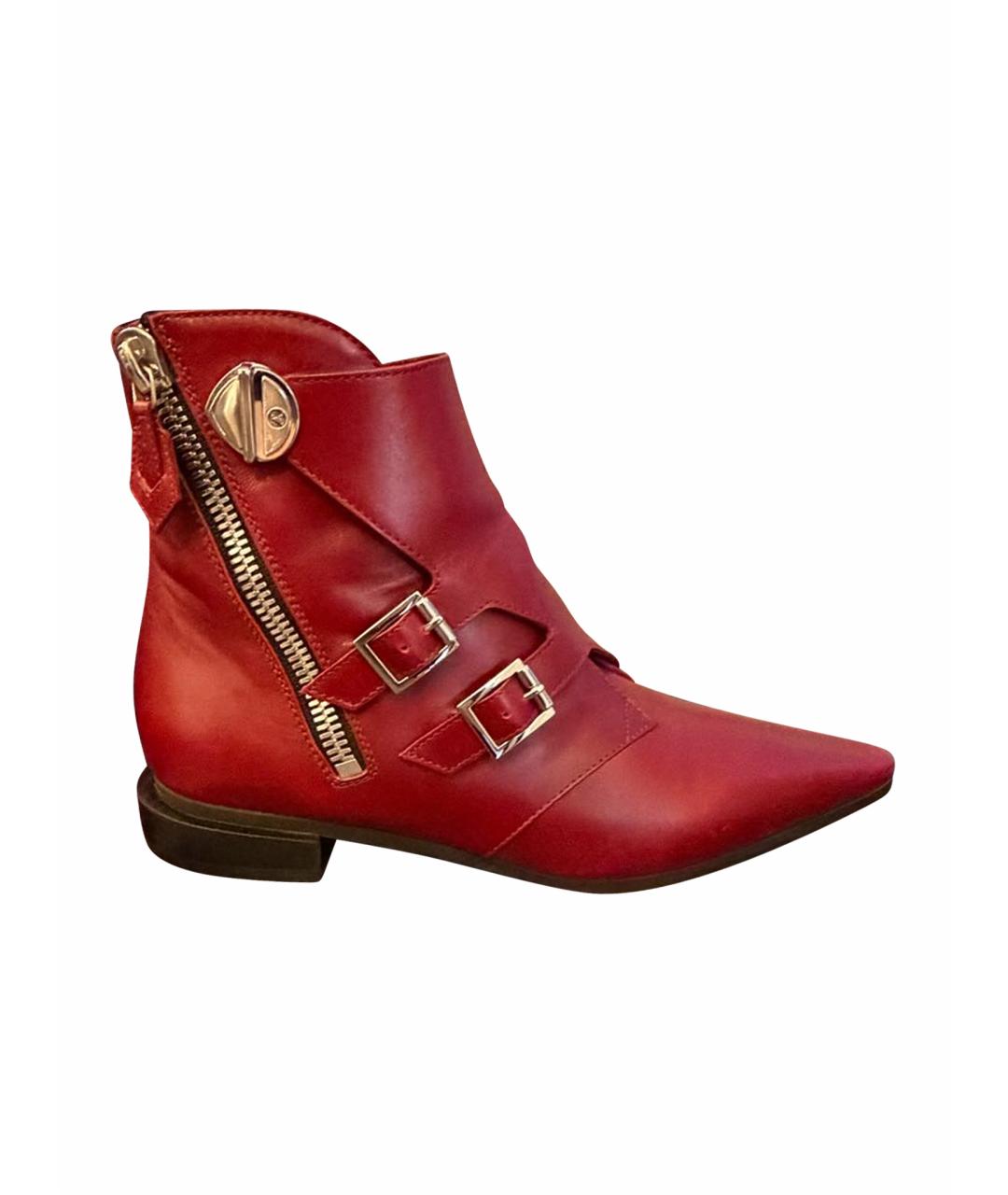 LOUIS VUITTON Красные кожаные полусапоги, фото 1