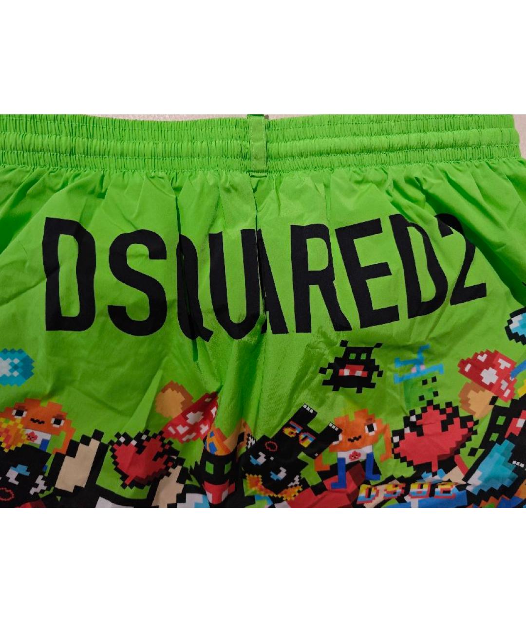 DSQUARED2 Салатовые полиамидовые шорты, фото 4