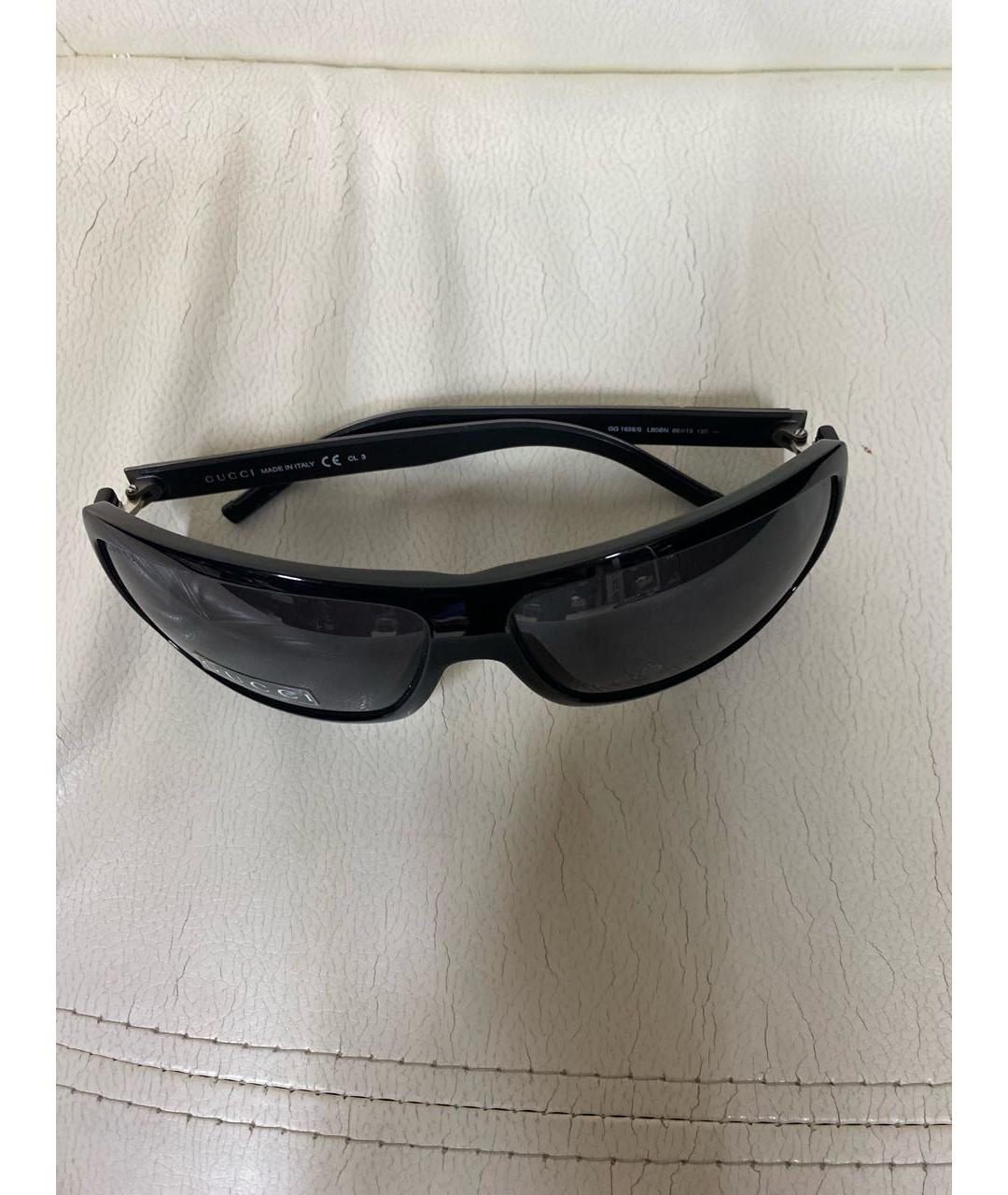 GUCCI Черные пластиковые солнцезащитные очки, фото 3