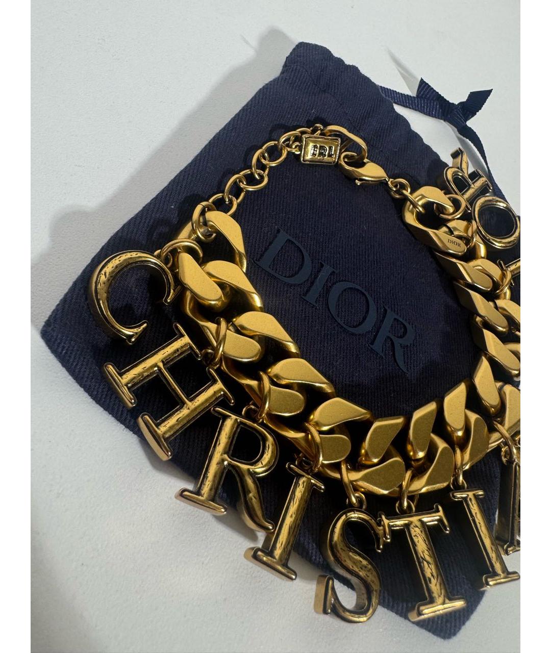 CHRISTIAN DIOR Золотой латунный браслет, фото 3