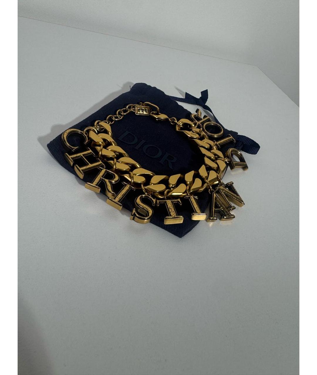 CHRISTIAN DIOR Золотой латунный браслет, фото 2