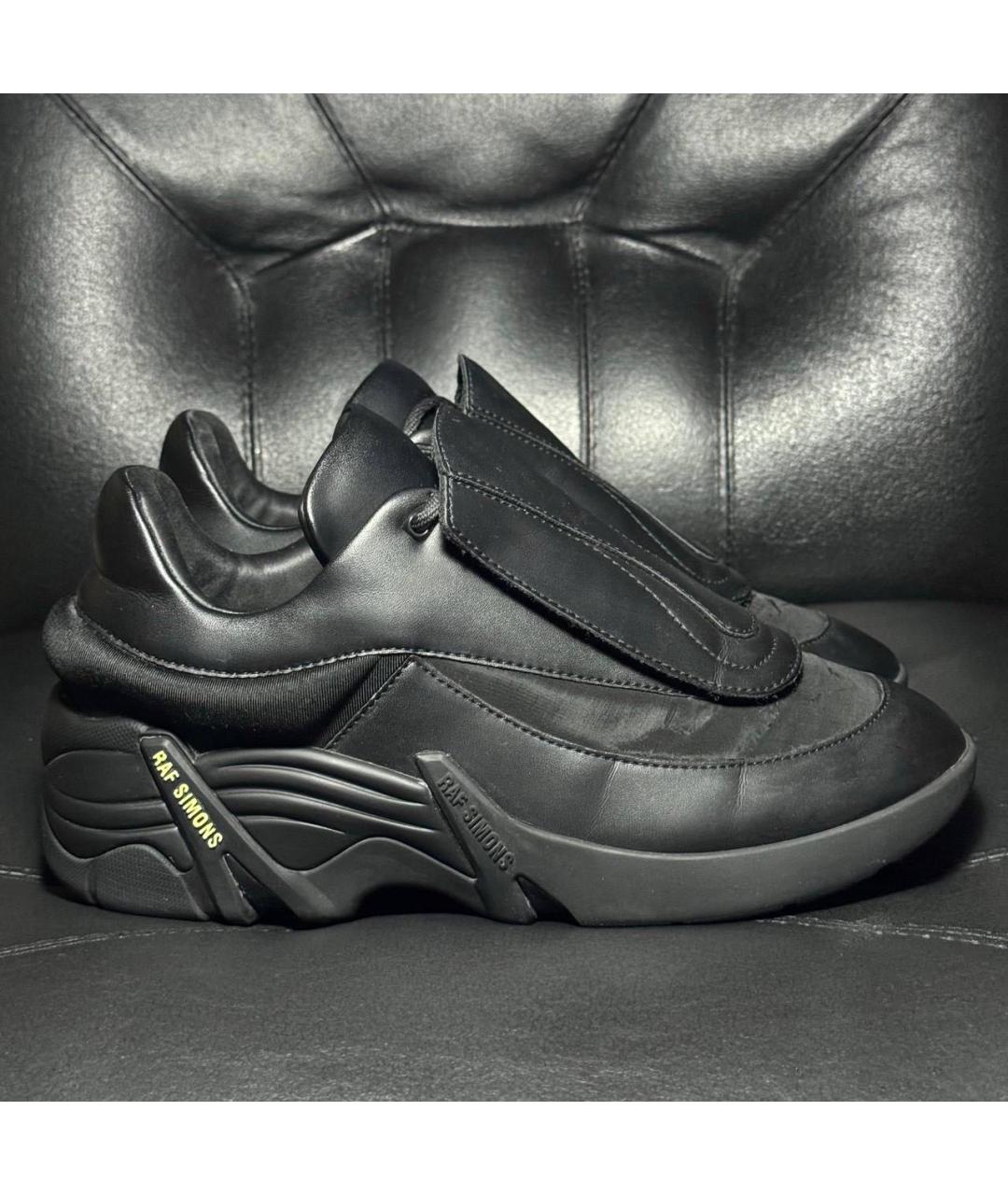 RAF SIMONS Черные кожаные кроссовки, фото 9