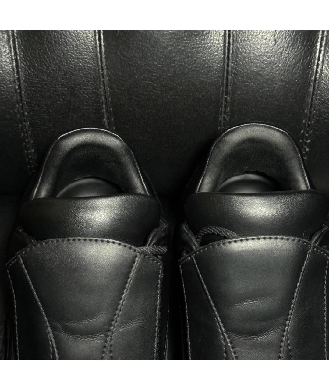 RAF SIMONS Черные кожаные кроссовки, фото 8
