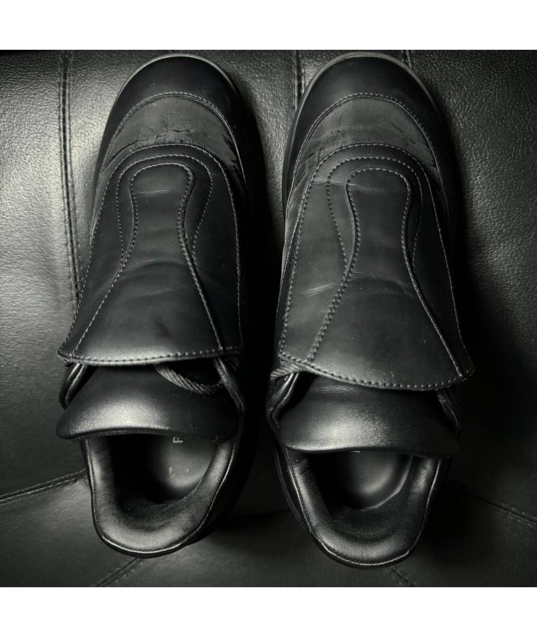 RAF SIMONS Черные кожаные кроссовки, фото 7