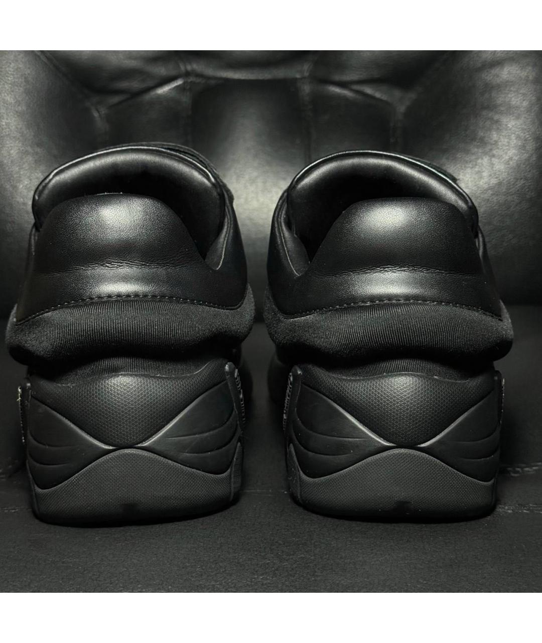 RAF SIMONS Черные кожаные кроссовки, фото 2