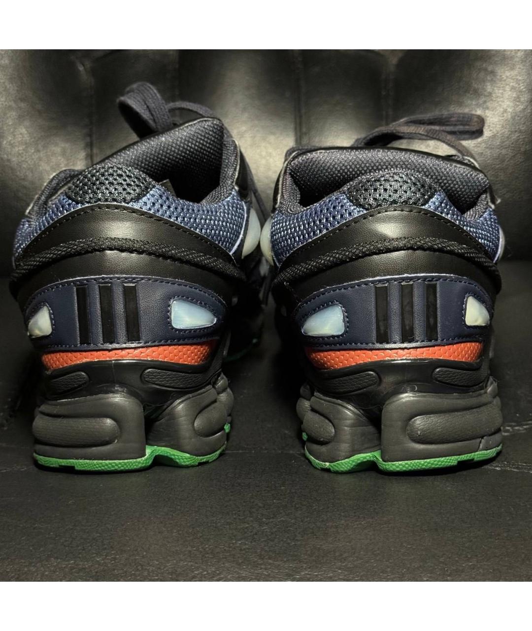 ADIDAS X RAF SIMONS Синие текстильные низкие кроссовки / кеды, фото 2