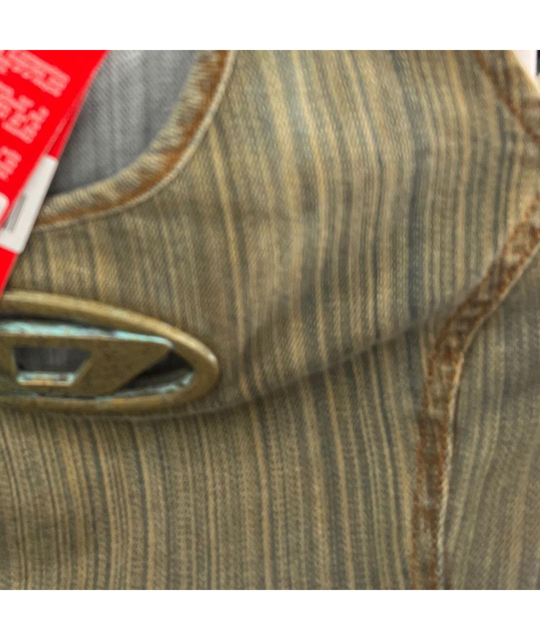 DIESEL Хаки хлопковая майка, фото 3