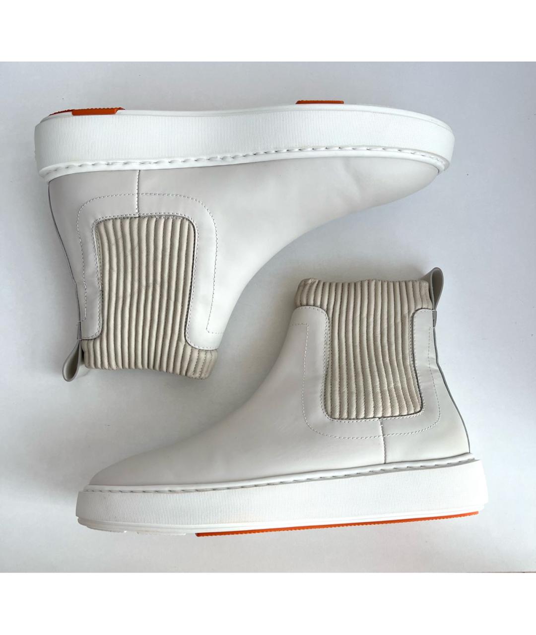 SANTONI Бежевые кожаные полусапоги, фото 2