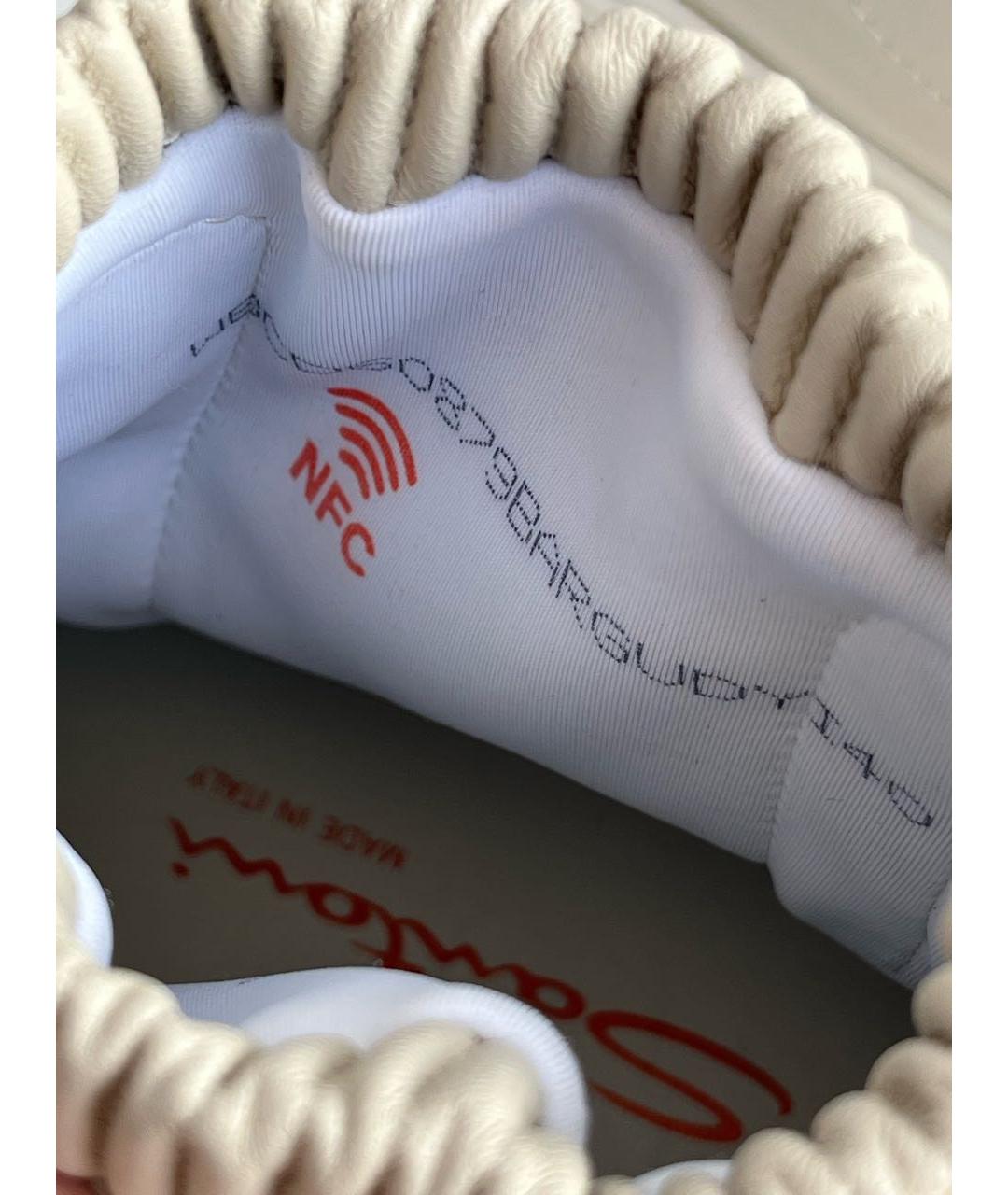 SANTONI Бежевые кожаные полусапоги, фото 6