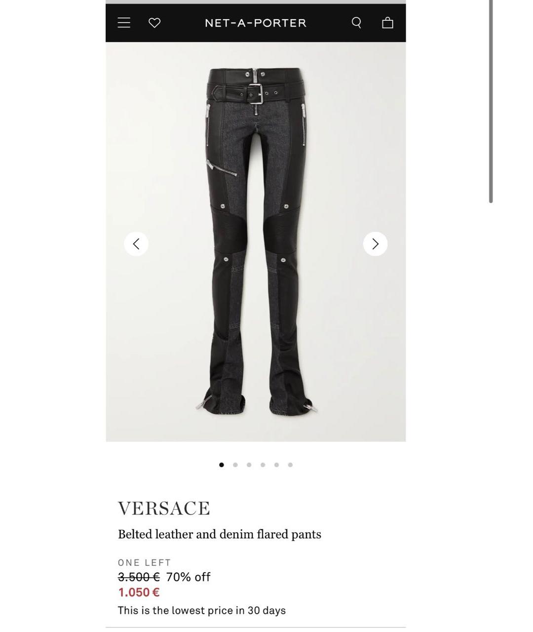 VERSACE Черные деним брюки узкие, фото 4