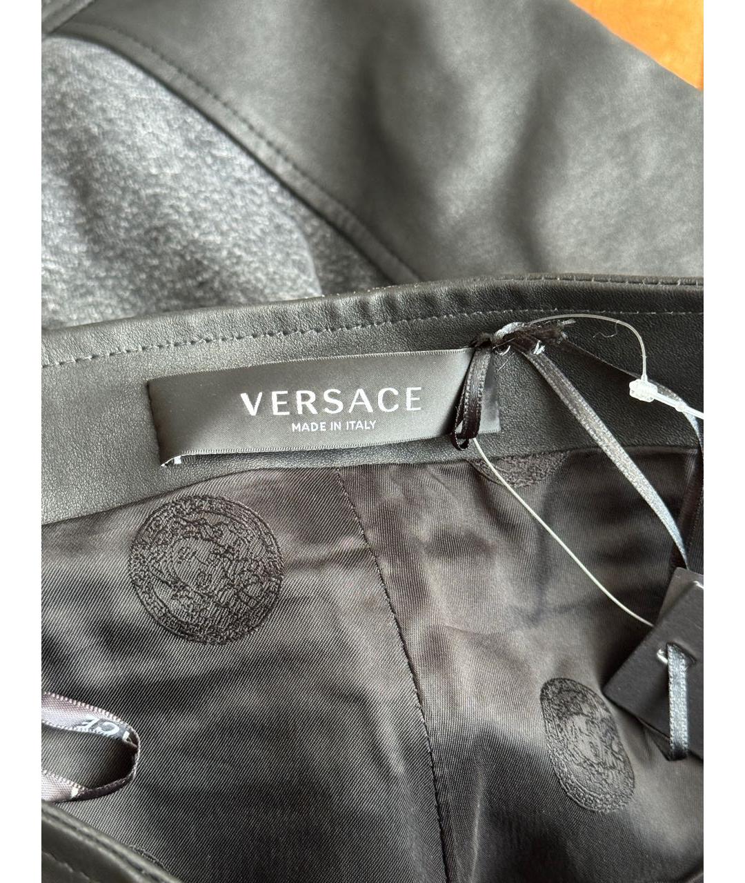 VERSACE Черные деним брюки узкие, фото 8