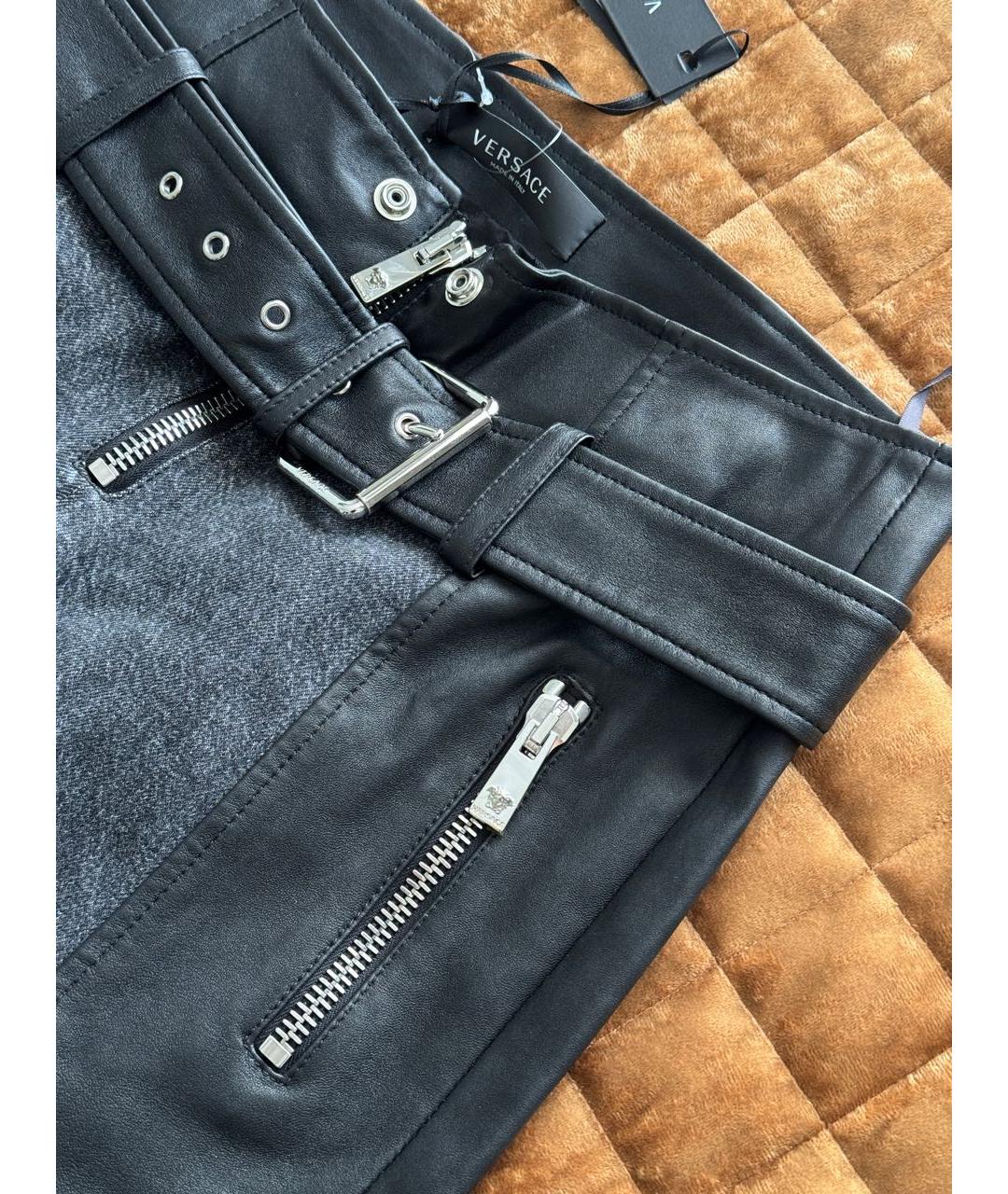 VERSACE Черные деним брюки узкие, фото 6