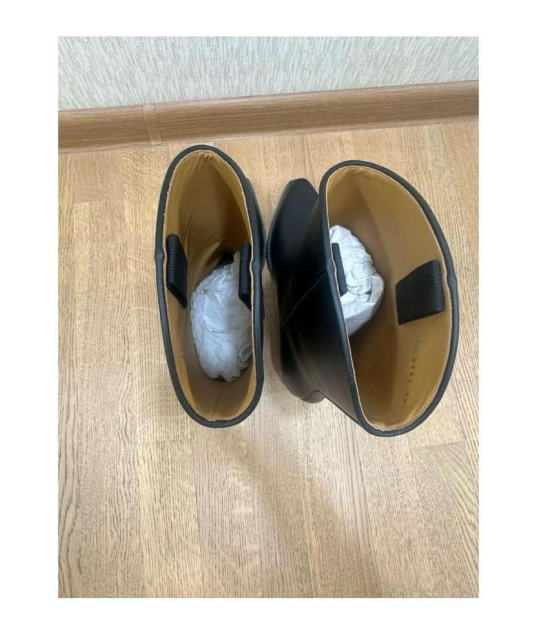 CHRISTIAN DIOR Черные кожаные полусапоги, фото 3