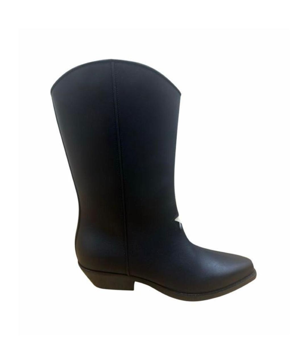 CHRISTIAN DIOR Черные кожаные полусапоги, фото 1