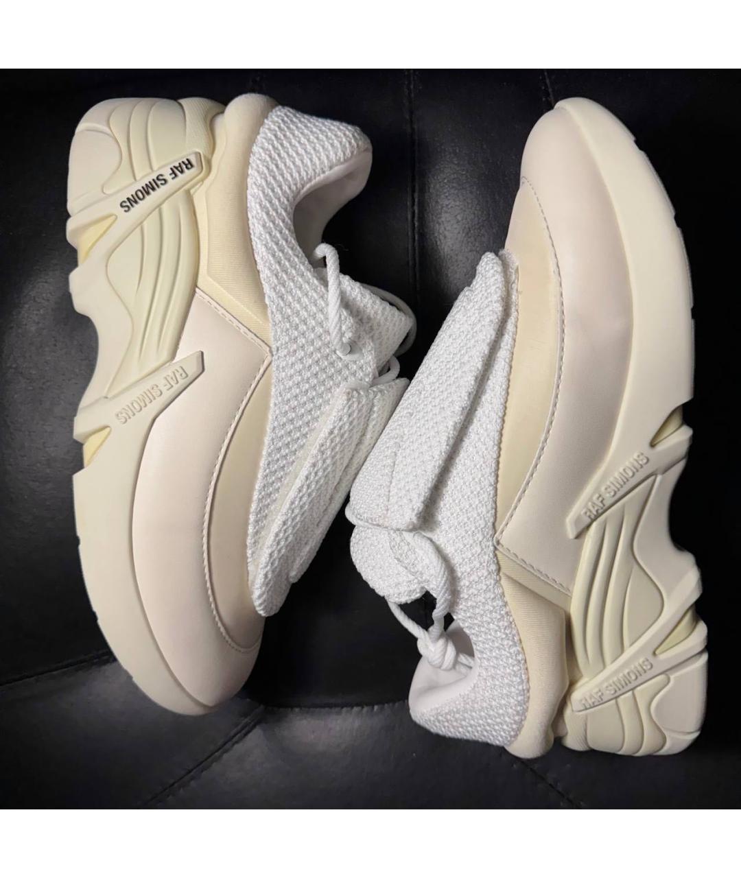 RAF SIMONS Белые текстильные кроссовки, фото 4