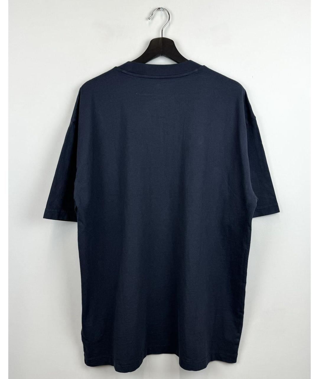 YEEZY Синяя хлопковая футболка, фото 2