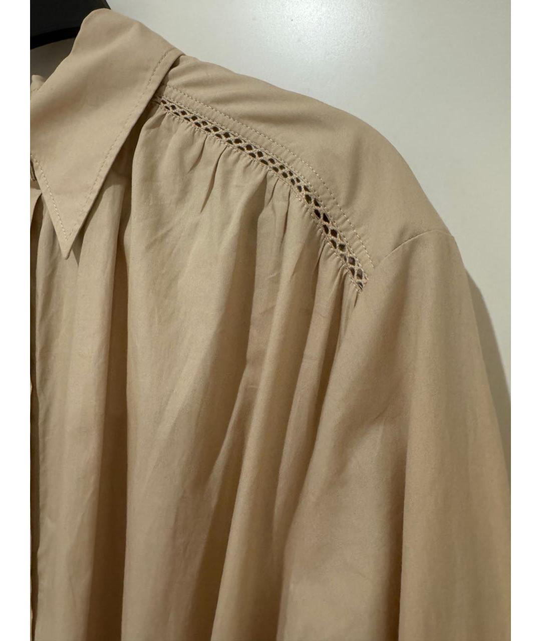 HUGO BOSS Бежевое хлопковое повседневное платье, фото 5