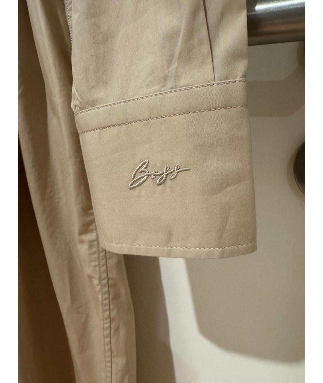 HUGO BOSS Бежевое хлопковое повседневное платье, фото 4