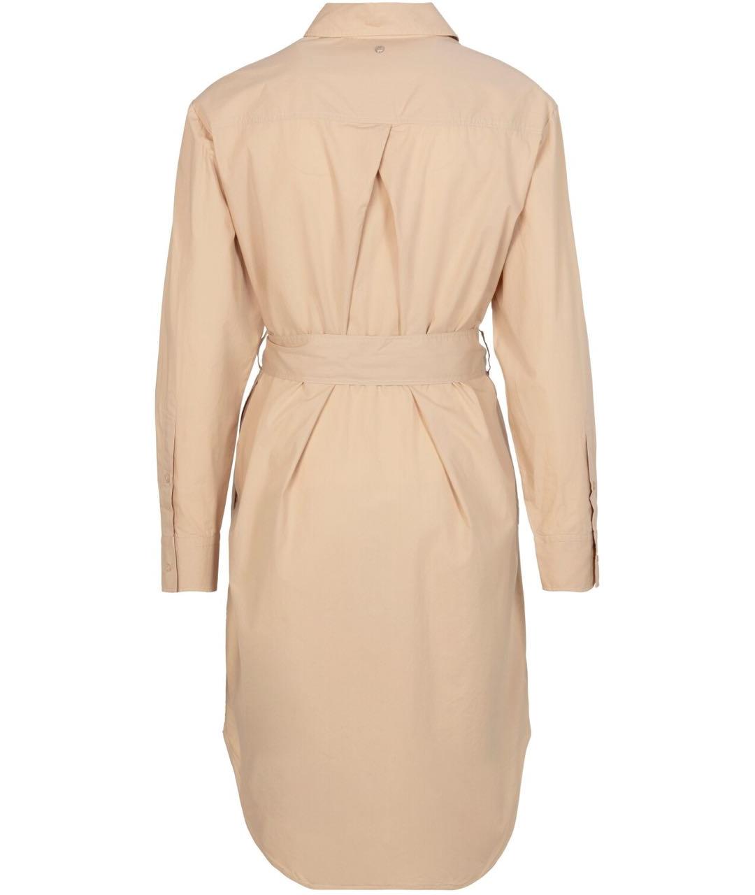 HUGO BOSS Бежевое хлопковое повседневное платье, фото 2