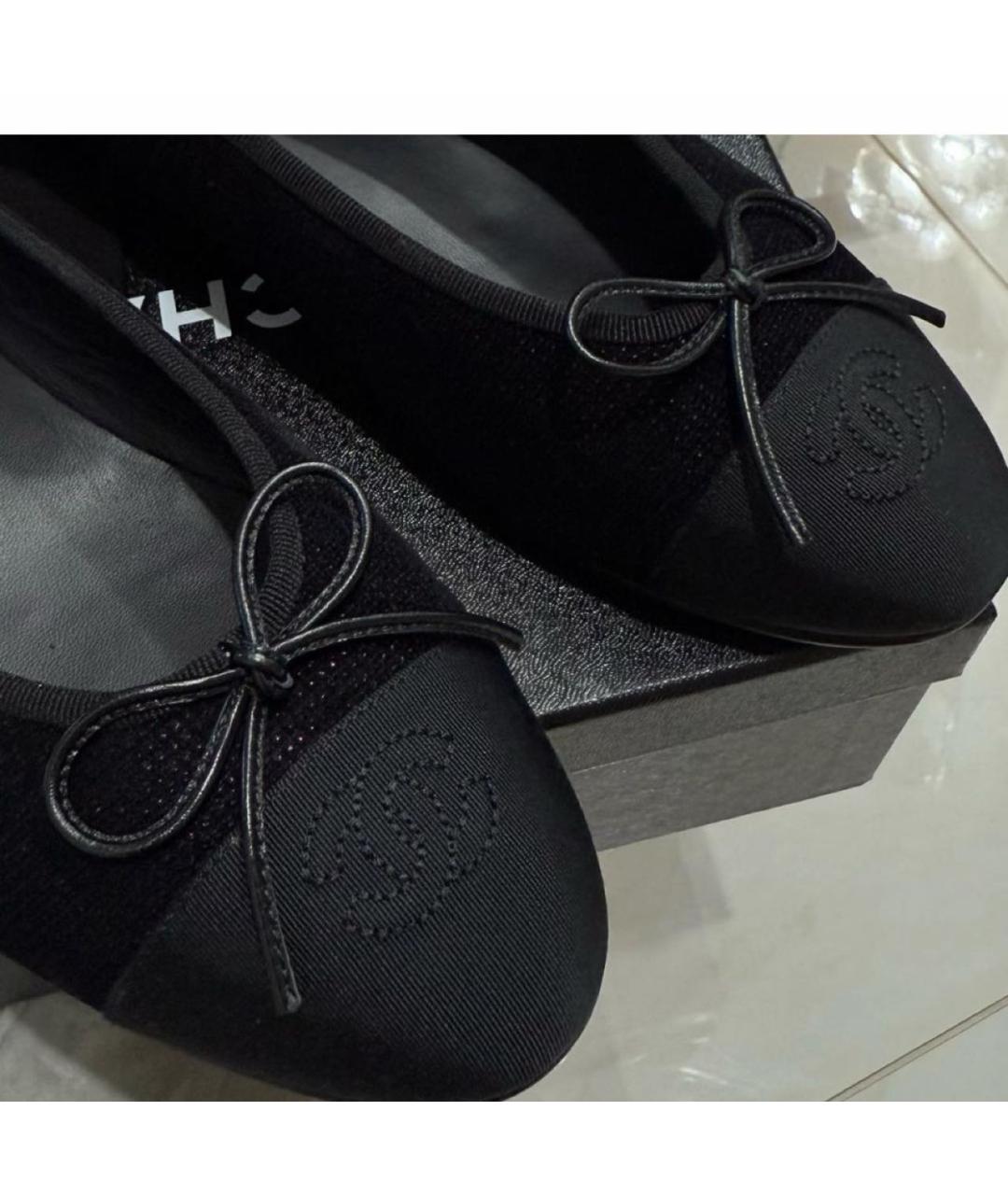 CHANEL Черные балетки, фото 3