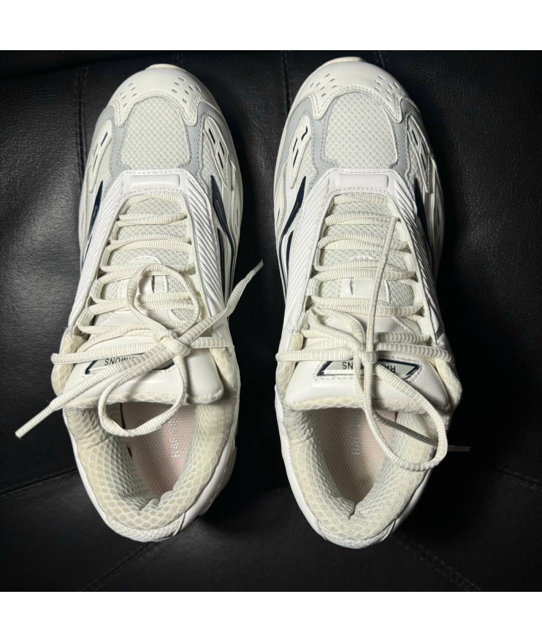 RAF SIMONS Белые текстильные низкие кроссовки / кеды, фото 7