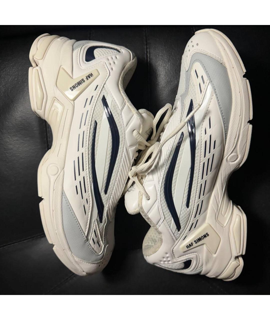 RAF SIMONS Белые текстильные кроссовки, фото 4