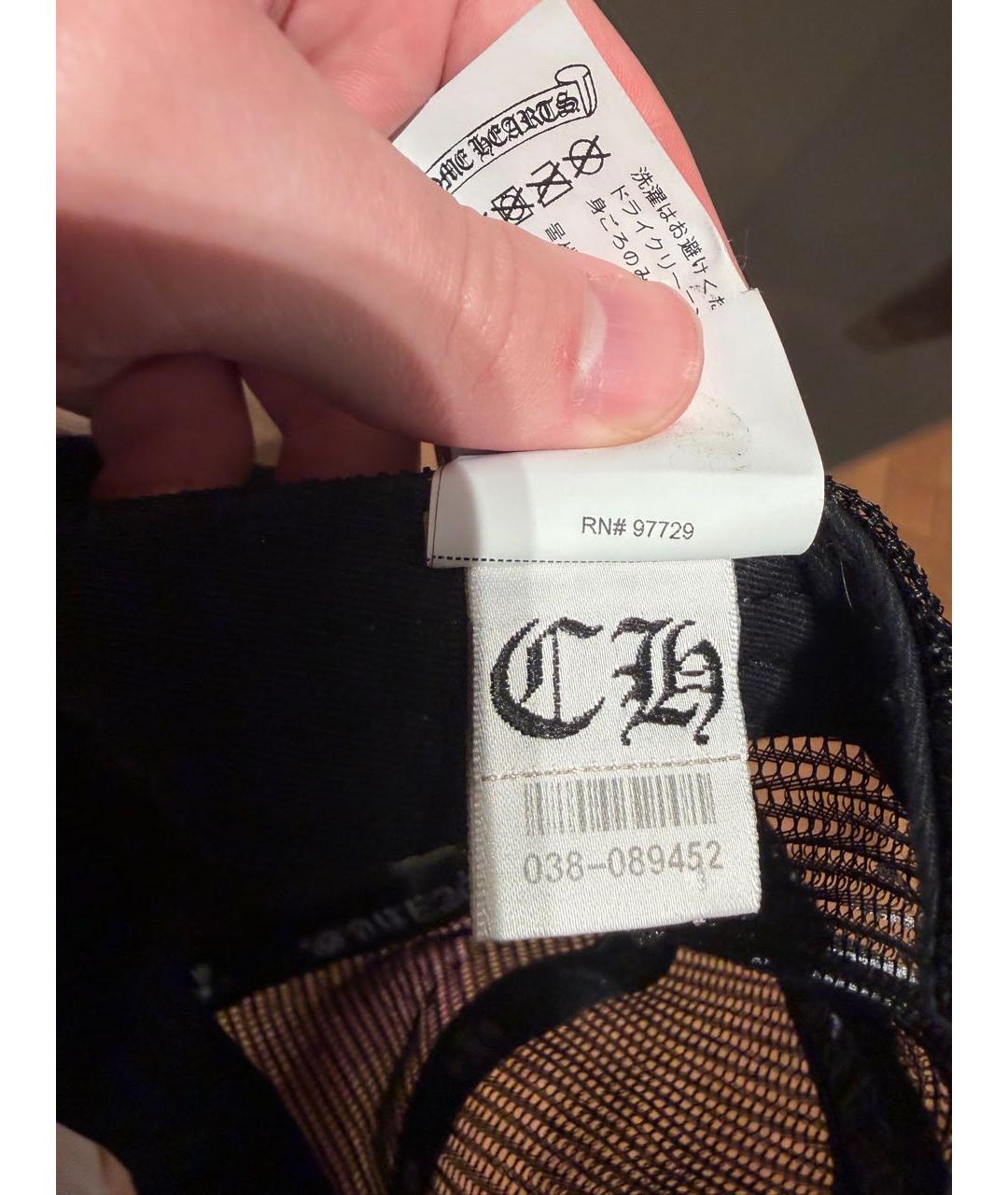 CHROME HEARTS Черная хлопковая кепка/бейсболка, фото 6