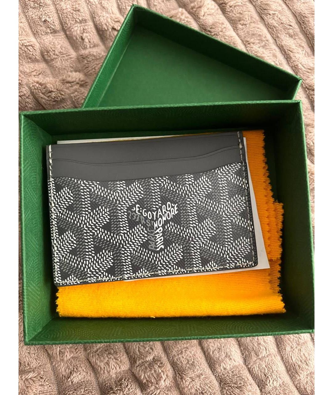 GOYARD Серый кожаный кардхолдер, фото 2