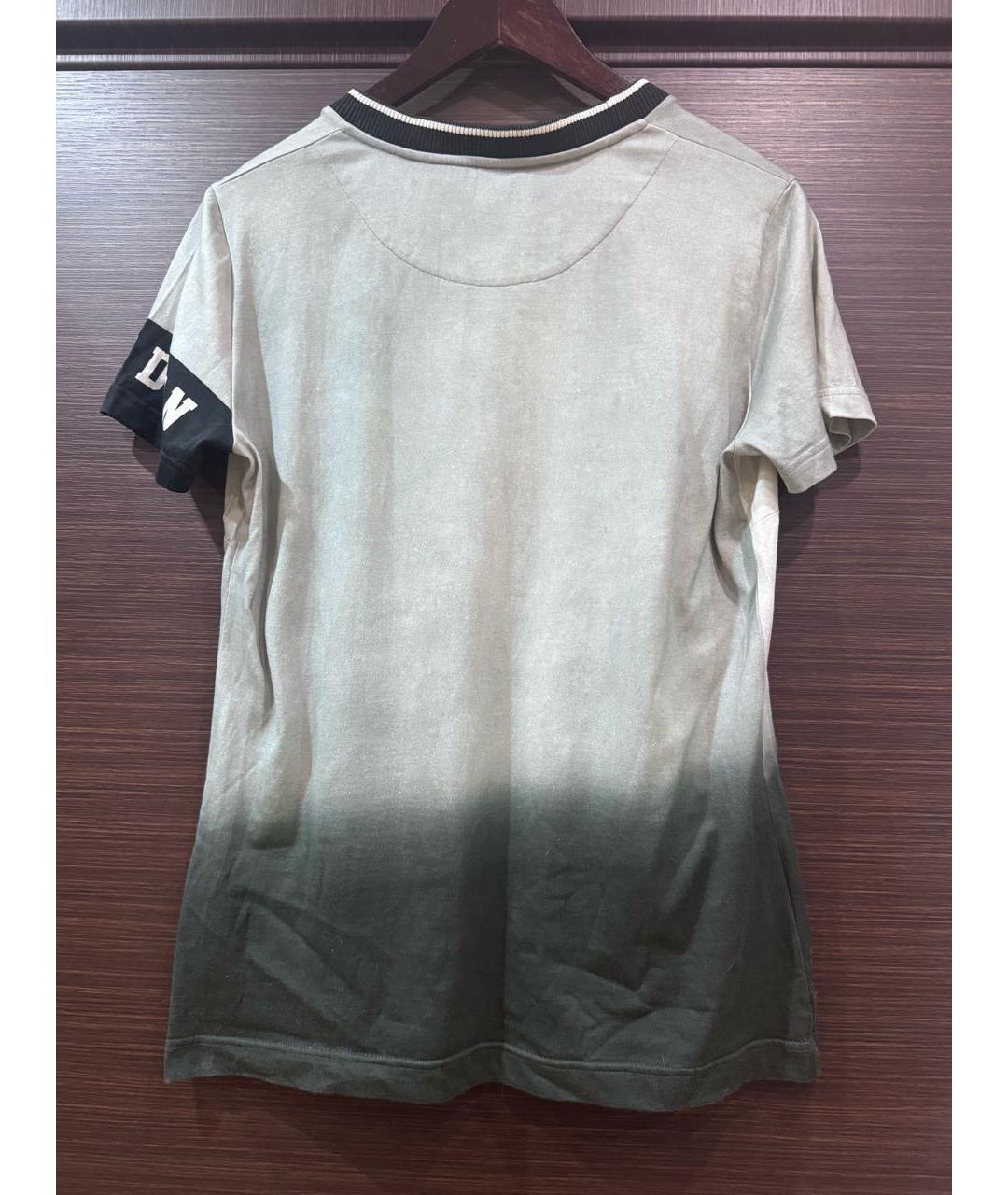 DOLCE&GABBANA Серая хлопковая футболка, фото 2