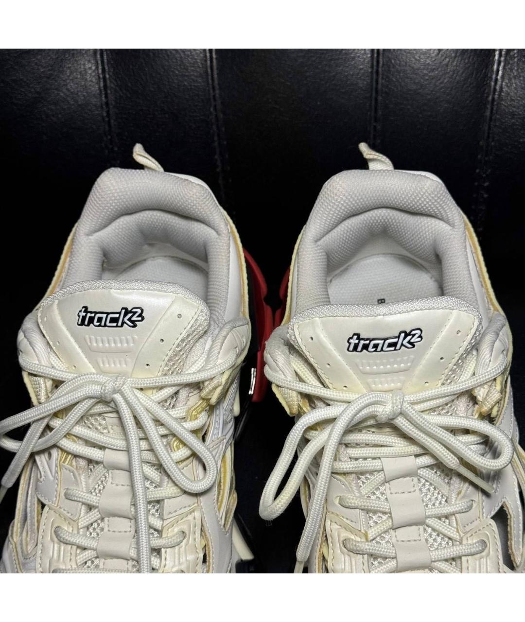 BALENCIAGA Белые текстильные низкие кроссовки / кеды, фото 8