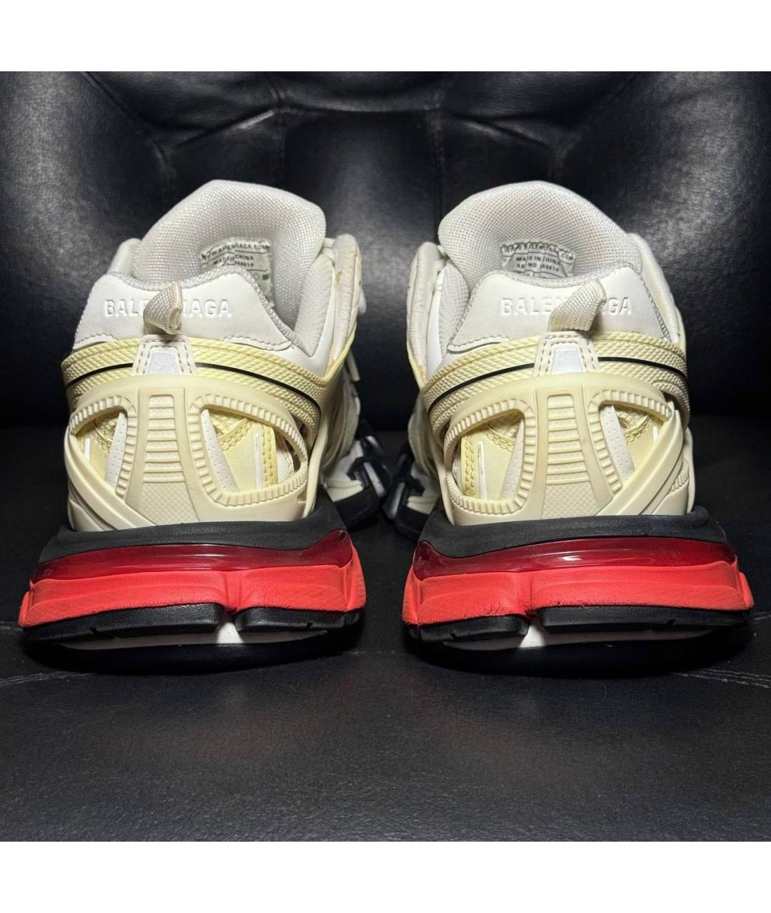 BALENCIAGA Белые текстильные низкие кроссовки / кеды, фото 2