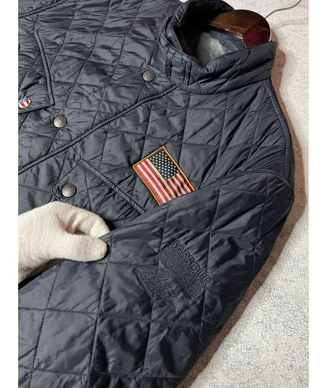 BARBOUR Черная полиэстеровая куртка, фото 4