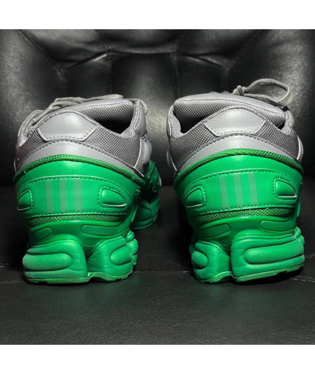 ADIDAS X RAF SIMONS Зеленые текстильные низкие кроссовки / кеды, фото 2