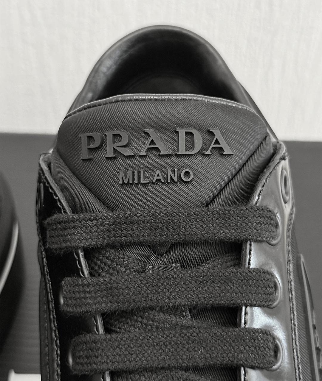 PRADA Черные низкие кроссовки / кеды, фото 9