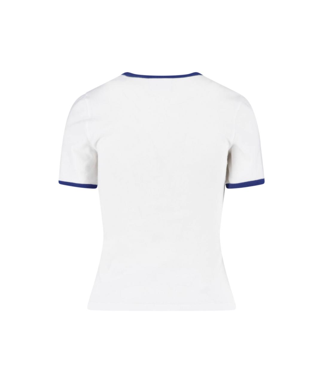 COURREGES Белая хлопковая футболка, фото 2