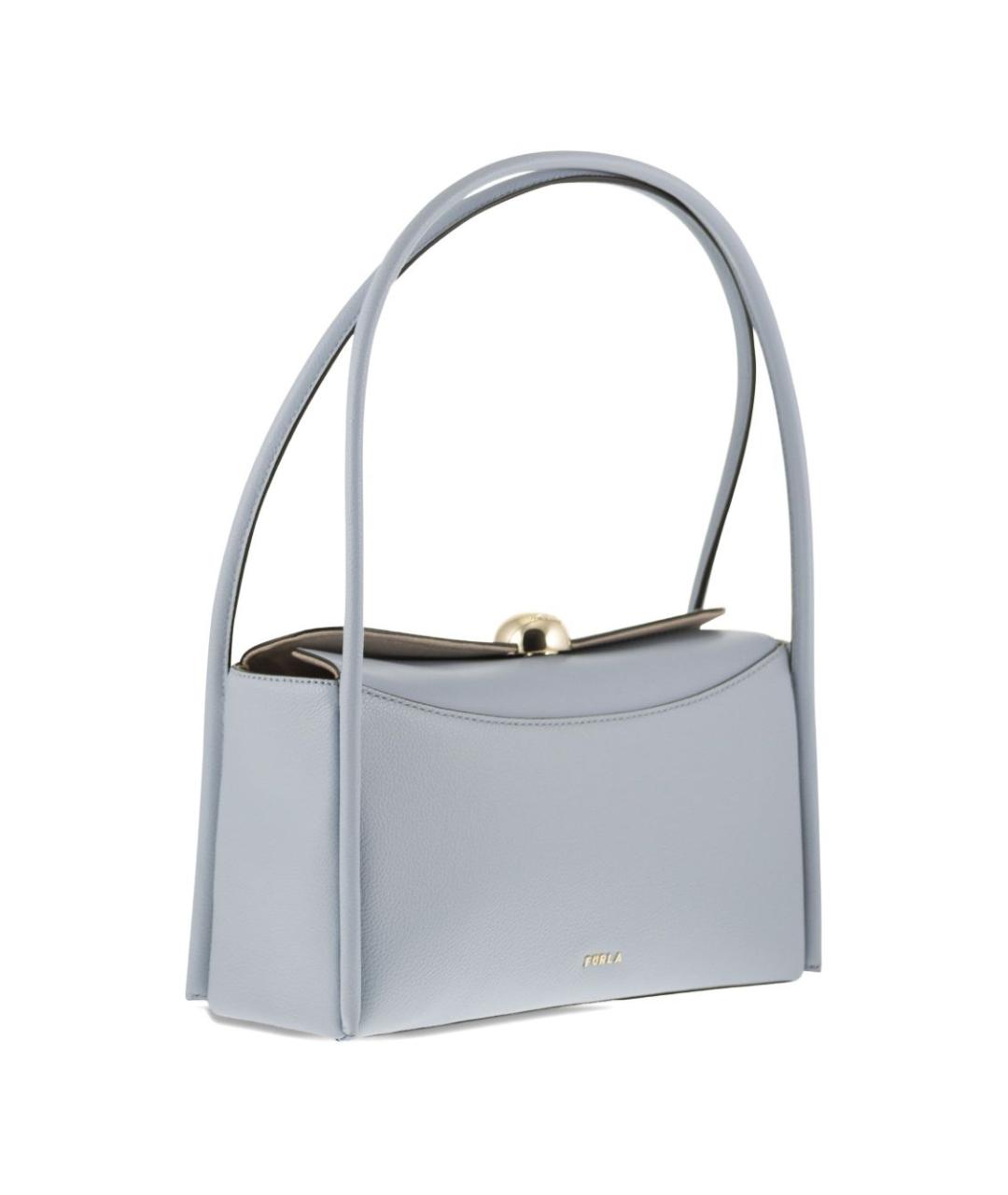 FURLA Голубая кожаная сумка через плечо, фото 2