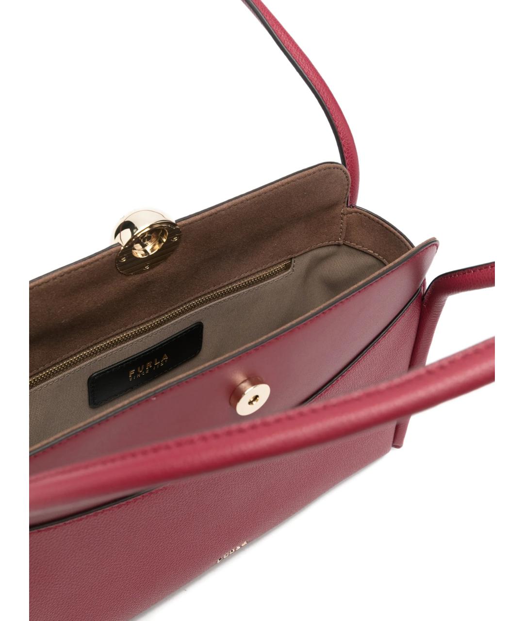 FURLA Красная кожаная сумка через плечо, фото 4
