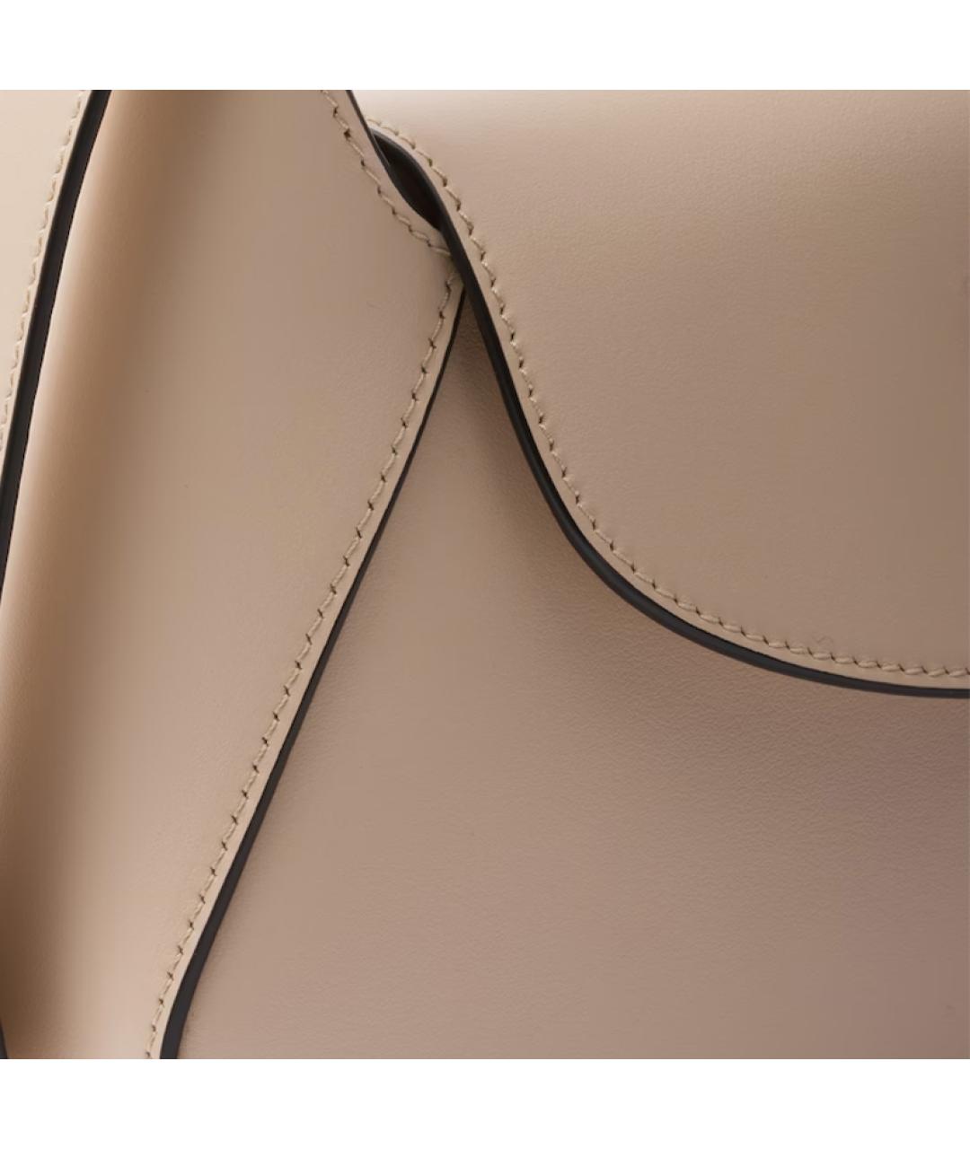 PRADA Бежевая кожаная сумка через плечо, фото 5